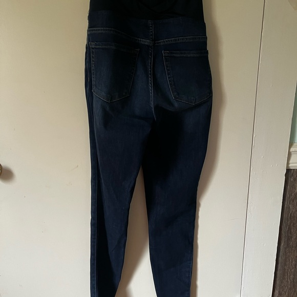 Dark Blue Women's Jeans maternity 4 - Picture 4 of 5